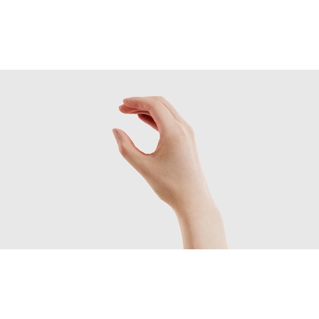 Finger Alphabet C 3D Model – Low Poly Character with PBR Textures, FBX - View 24