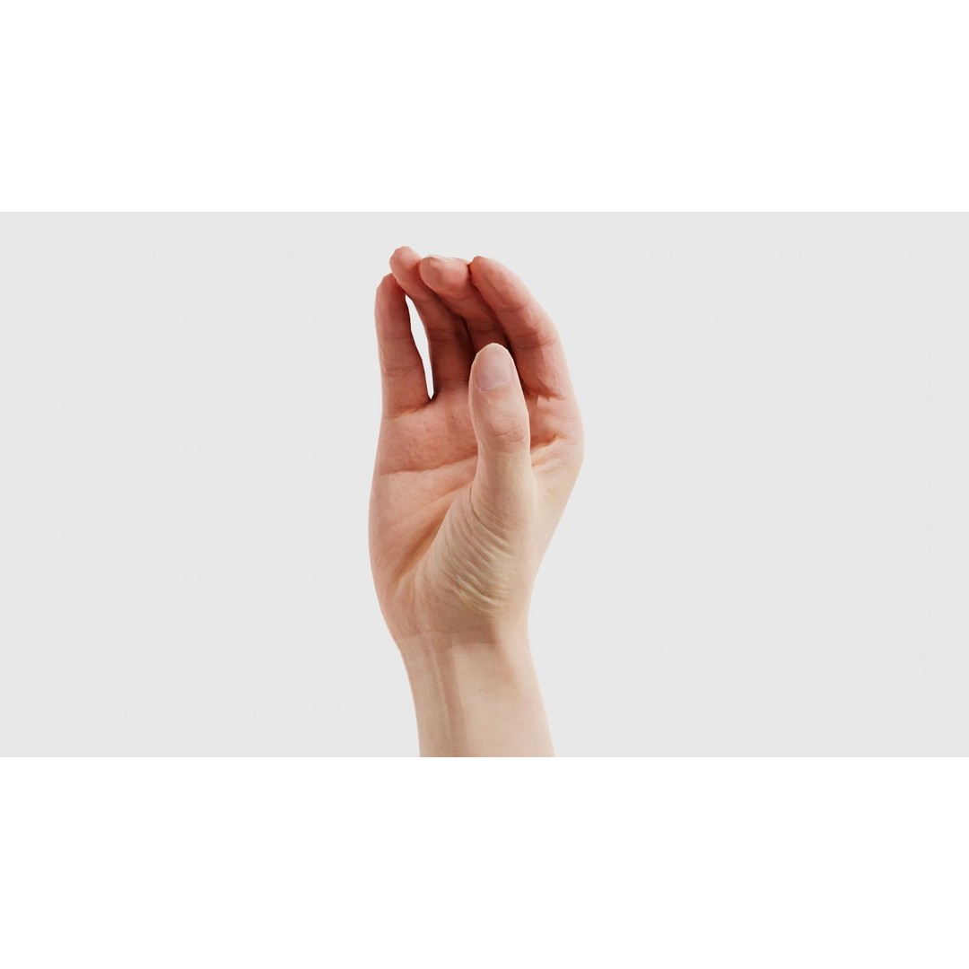 Finger Alphabet C 3D Model – Low Poly Character with PBR Textures, FBX - View 27