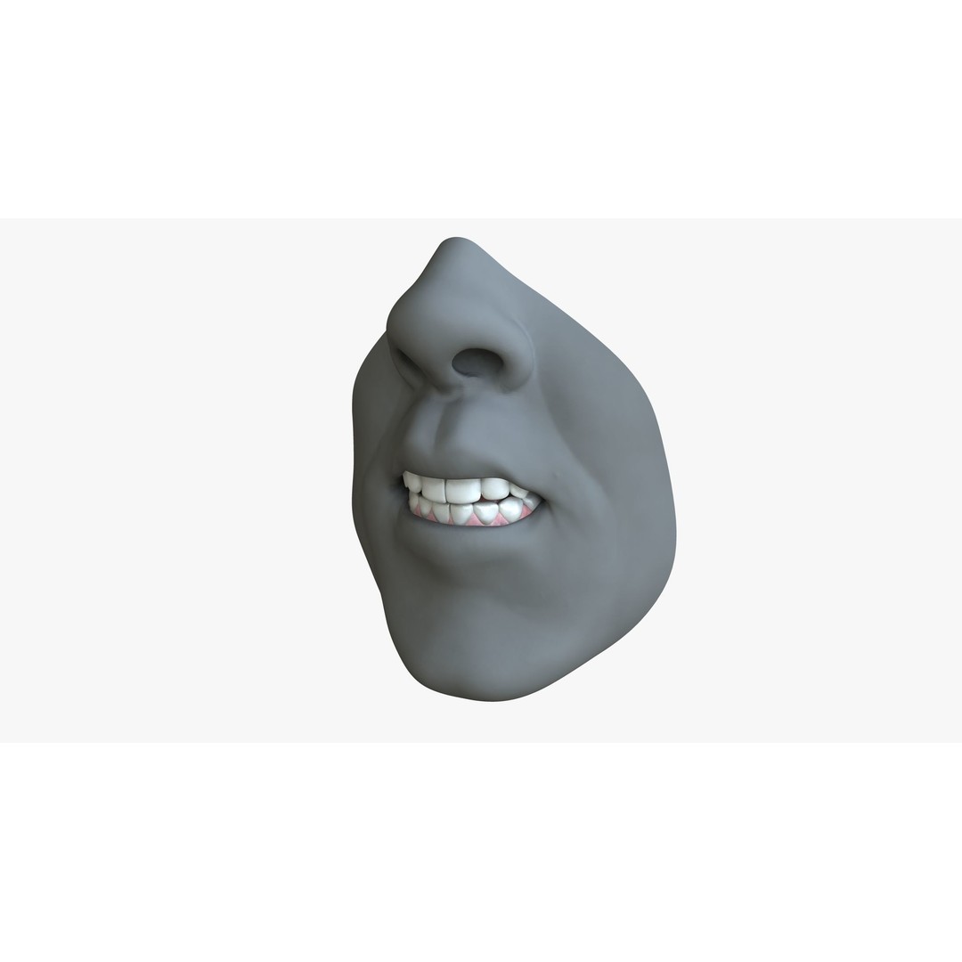 Rigged Male Mouth 3D Model – Realistic Character Animation Asset, FBX - View 12