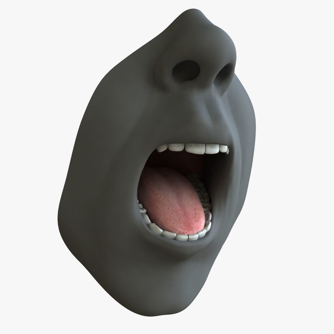 Rigged Male Mouth 3D Model – Realistic Character Animation Asset, FBX - View 4