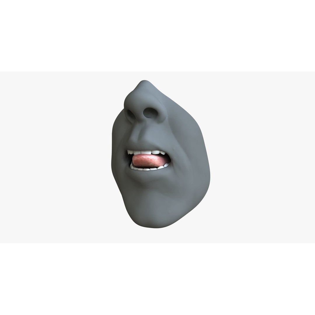 Rigged Male Mouth 3D Model – Realistic Character Animation Asset, FBX - View 6