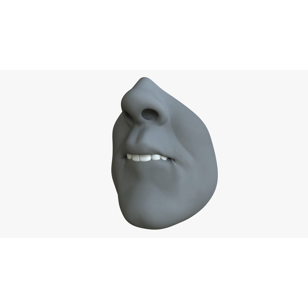 Rigged Male Mouth 3D Model – Realistic Character Animation Asset, FBX - View 8