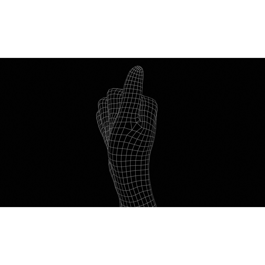 Finger Alphabet A 3D Model – Low Poly Character with PBR Textures - View 13