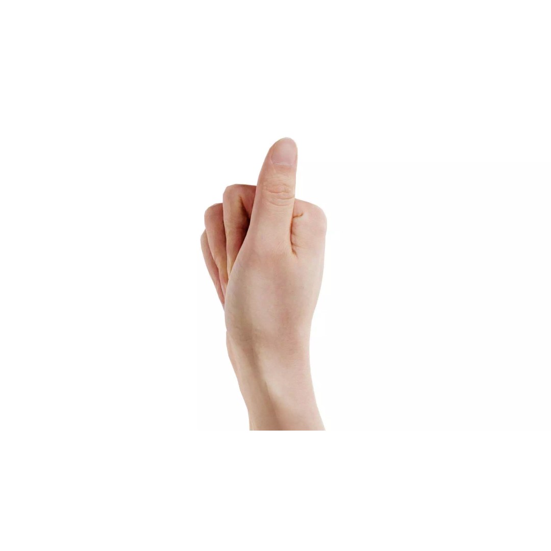 Finger Alphabet A 3D Model – Low Poly Character with PBR Textures - View 2