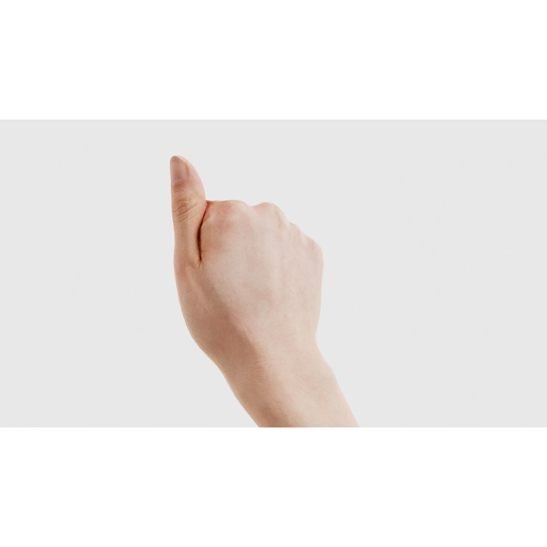Finger Alphabet A 3D Model – Low Poly Character with PBR Textures - View 27