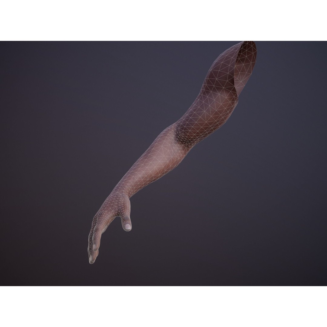 Realistic First Person Arms 3D Model – Low Poly Game Asset, FBX, PBR - View 10