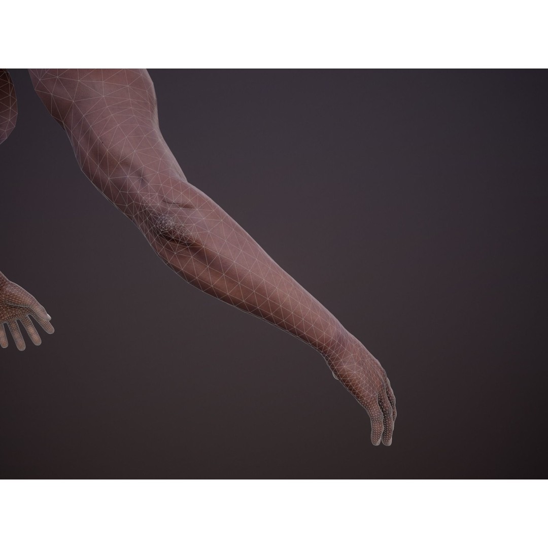 Realistic First Person Arms 3D Model – Low Poly Game Asset, FBX, PBR - View 12