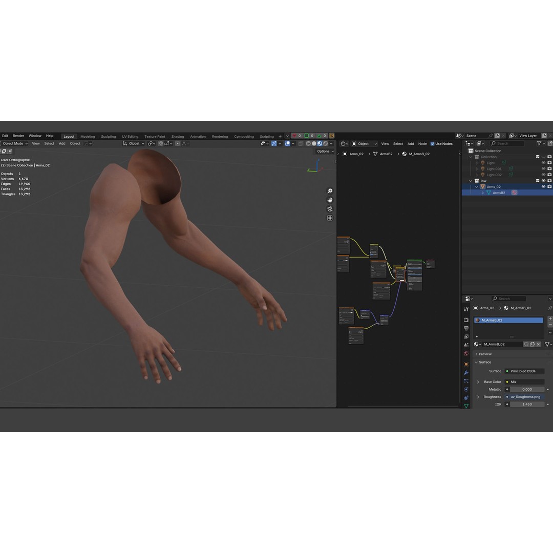 Realistic First Person Arms 3D Model – Low Poly Game Asset, FBX, PBR - View 13