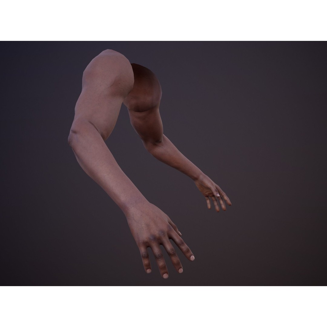 Realistic First Person Arms 3D Model – Low Poly Game Asset, FBX, PBR - View 3