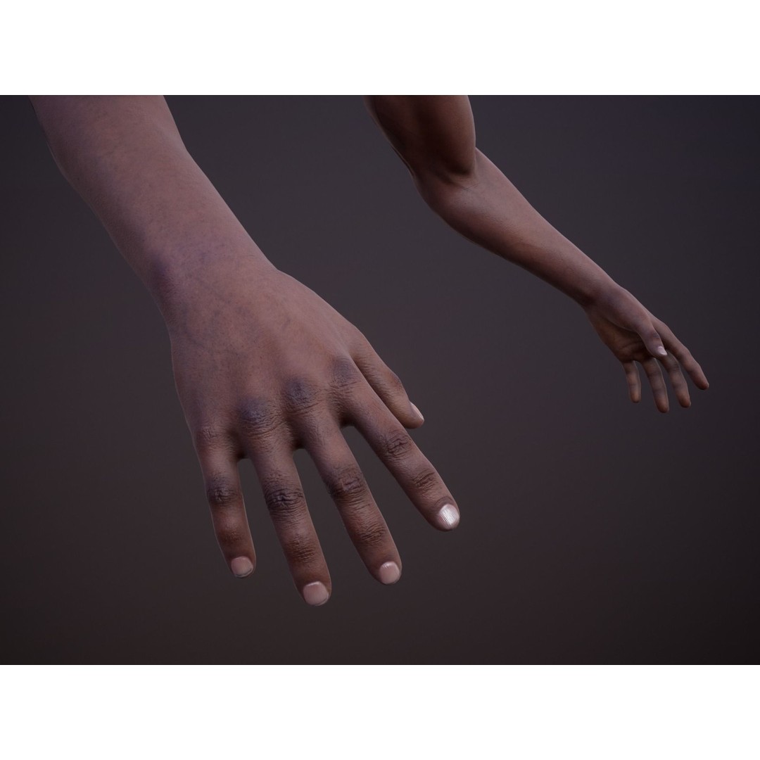 Realistic First Person Arms 3D Model – Low Poly Game Asset, FBX, PBR - View 4