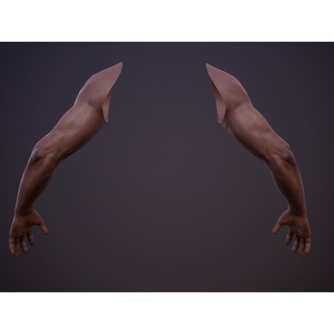 Realistic First Person Arms 3D Model – Low Poly Game Asset, FBX, PBR - View 7