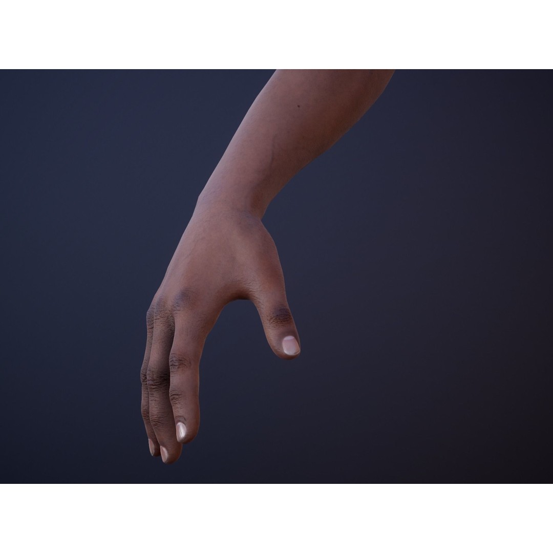 Realistic First Person Arms 3D Model – Low Poly Game Asset, FBX, PBR - View 8