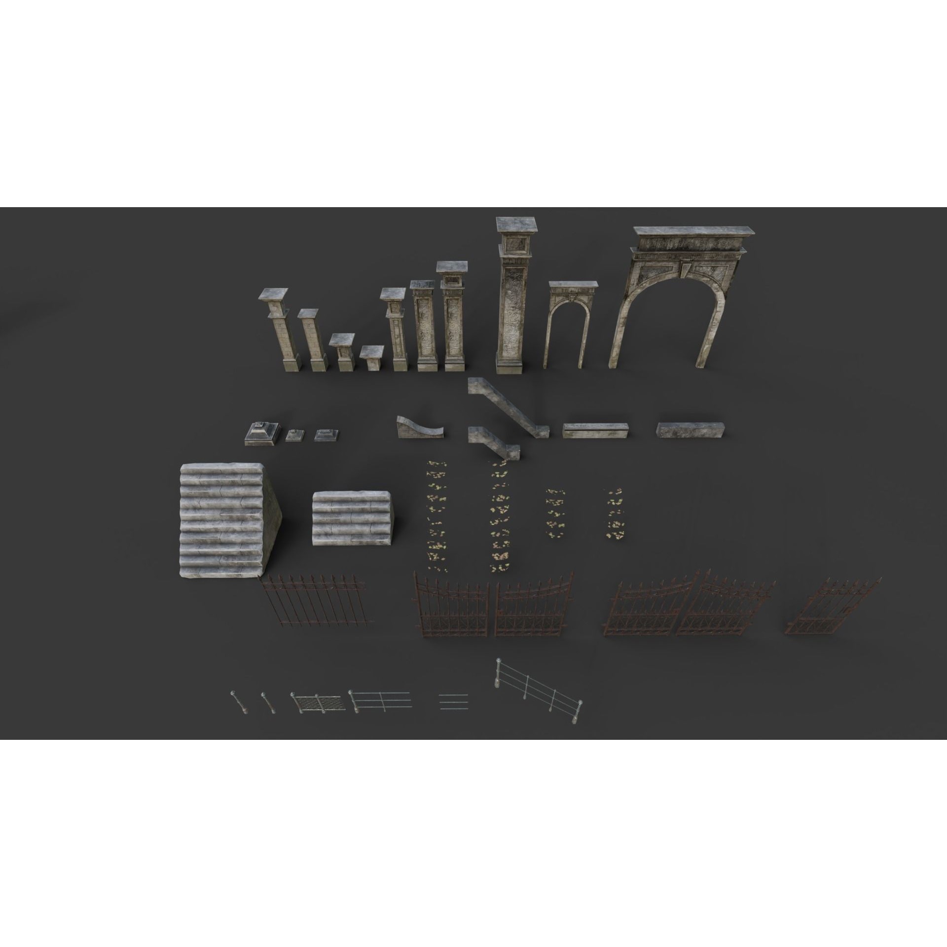 Cemetery Pack - Low-Poly Game-Ready 3D Model - View 60