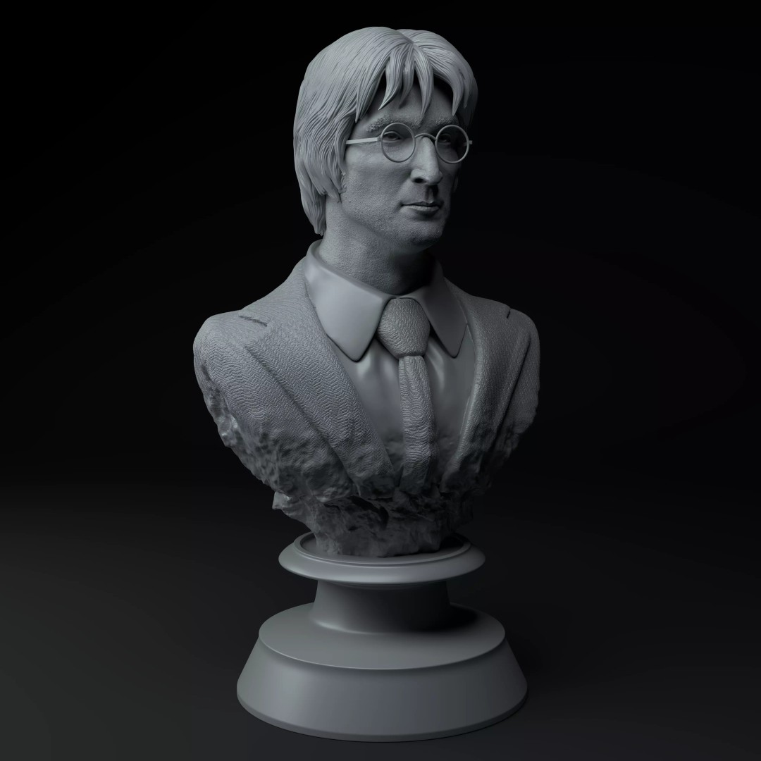 John Lennon 3D Model – Premium Bust Sculpture for Printing