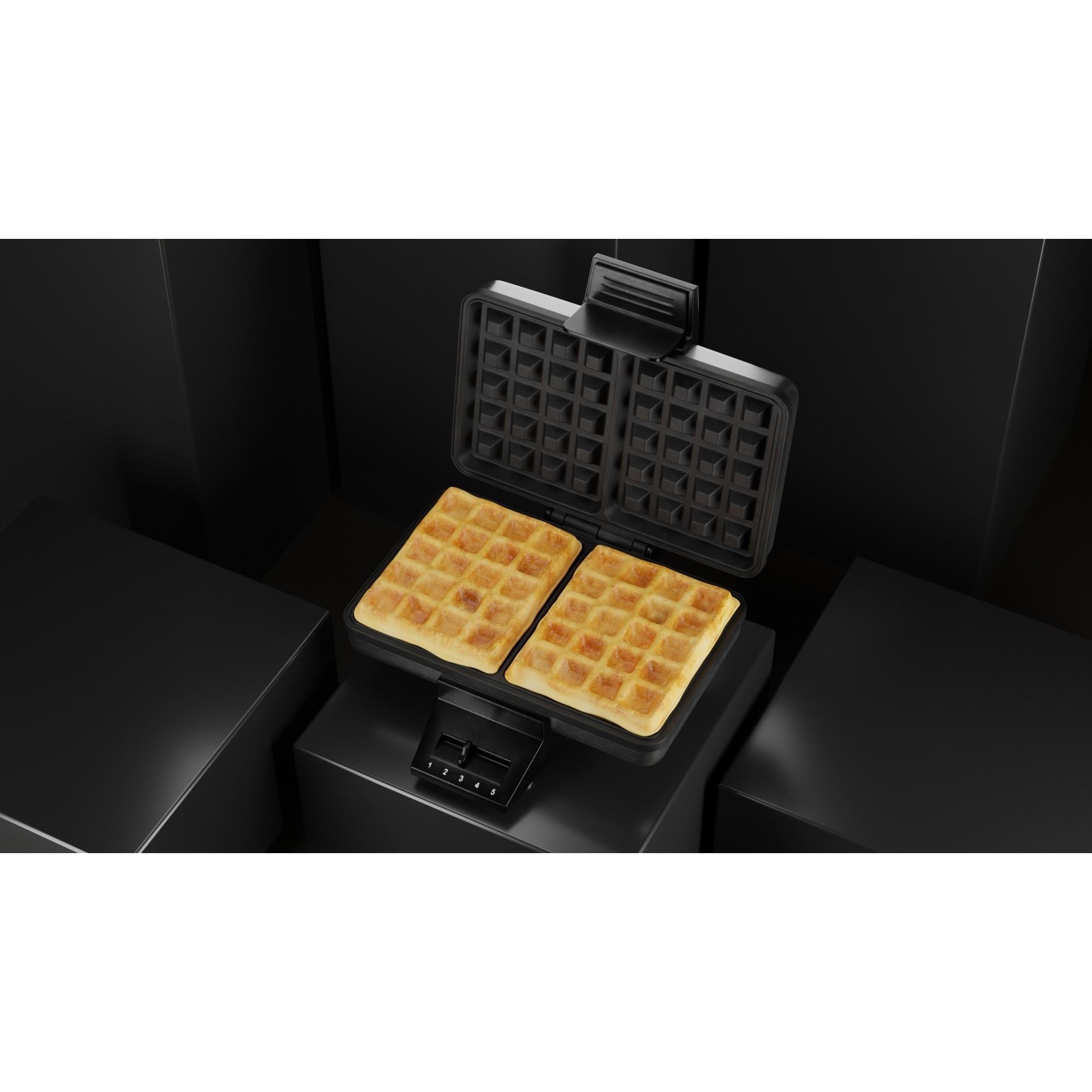 Stylish Waffle Iron - Photorealistic 3D Model - View 5