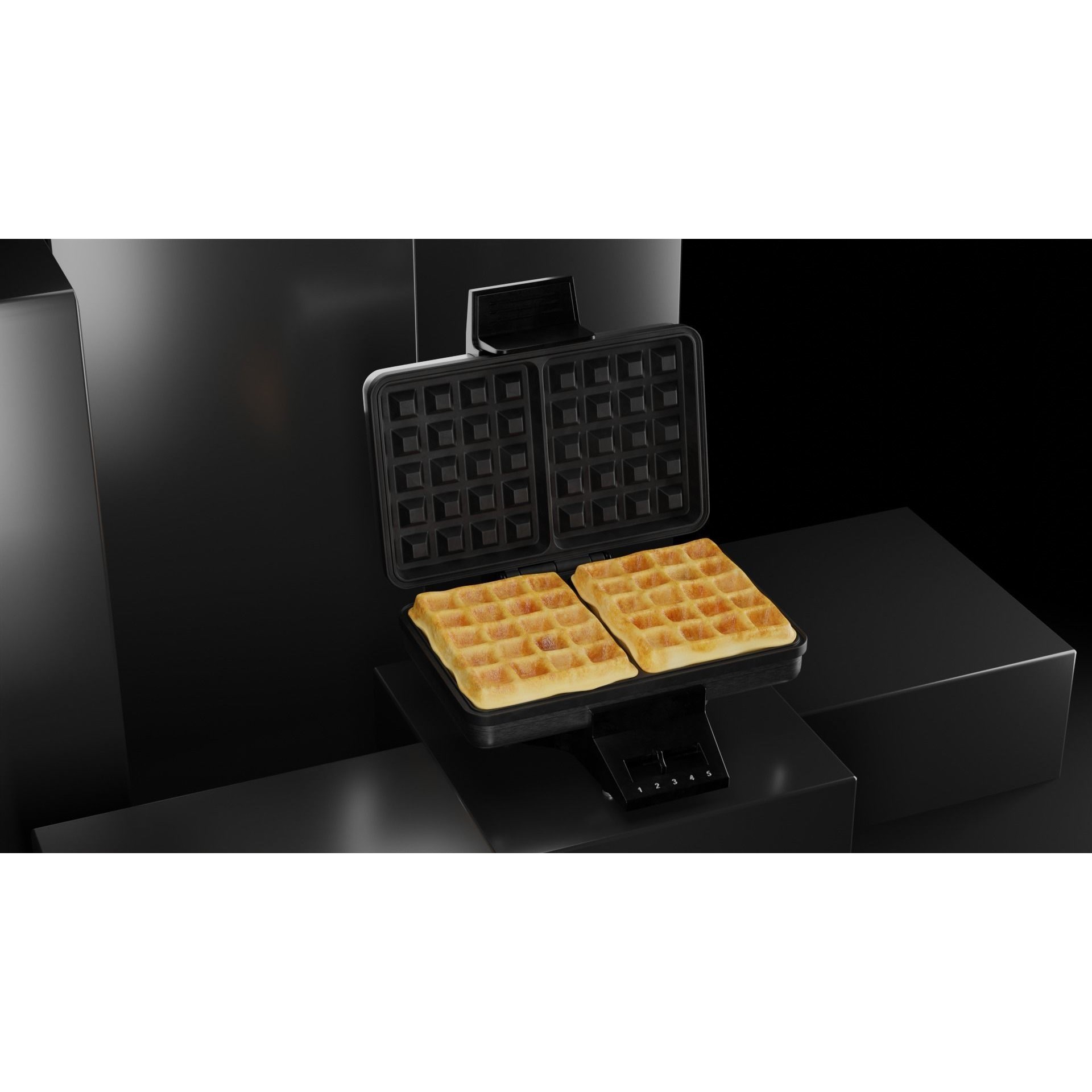 Stylish Waffle Iron - Photorealistic 3D Model - View 6