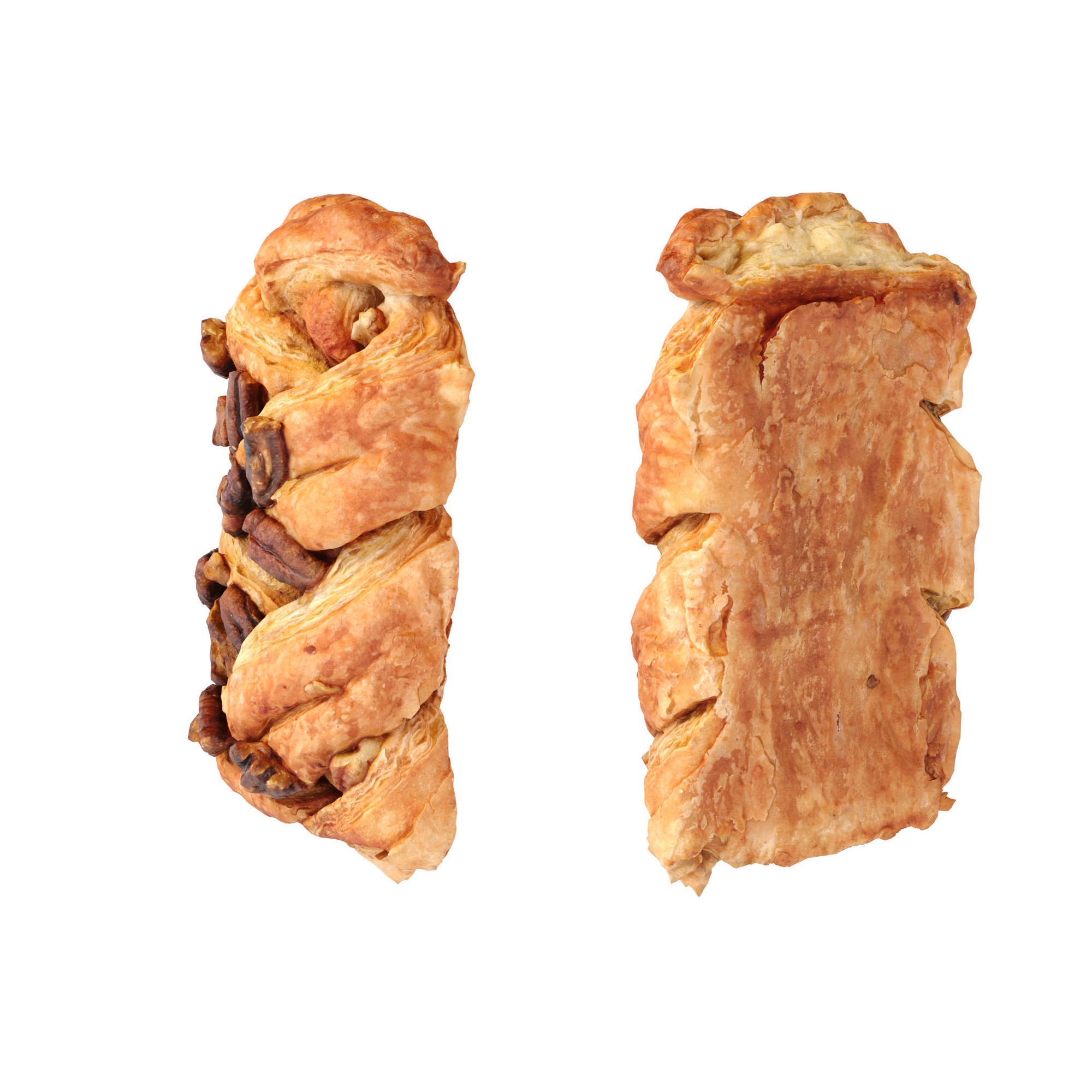 Maple Pecan Plait - Low-Poly Game-Ready 3D Model - View 12