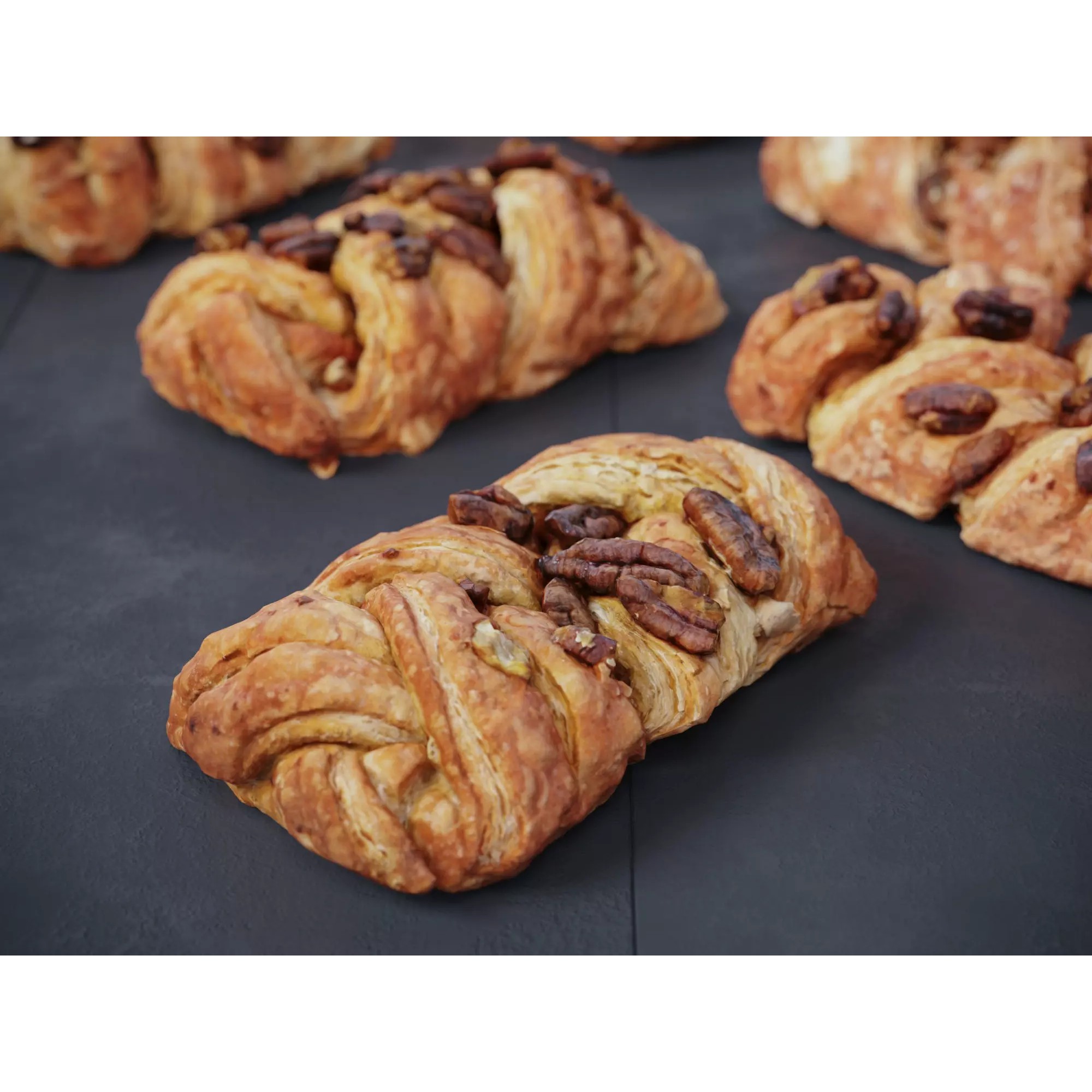 Maple Pecan Plait - Low-Poly Game-Ready 3D Model - View 2