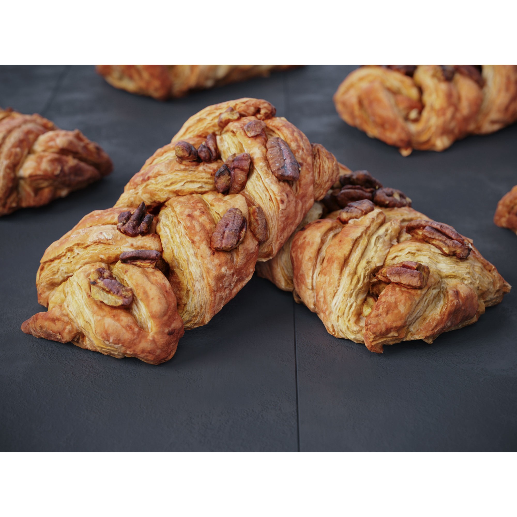 Maple Pecan Plait - Low-Poly Game-Ready 3D Model - View 4