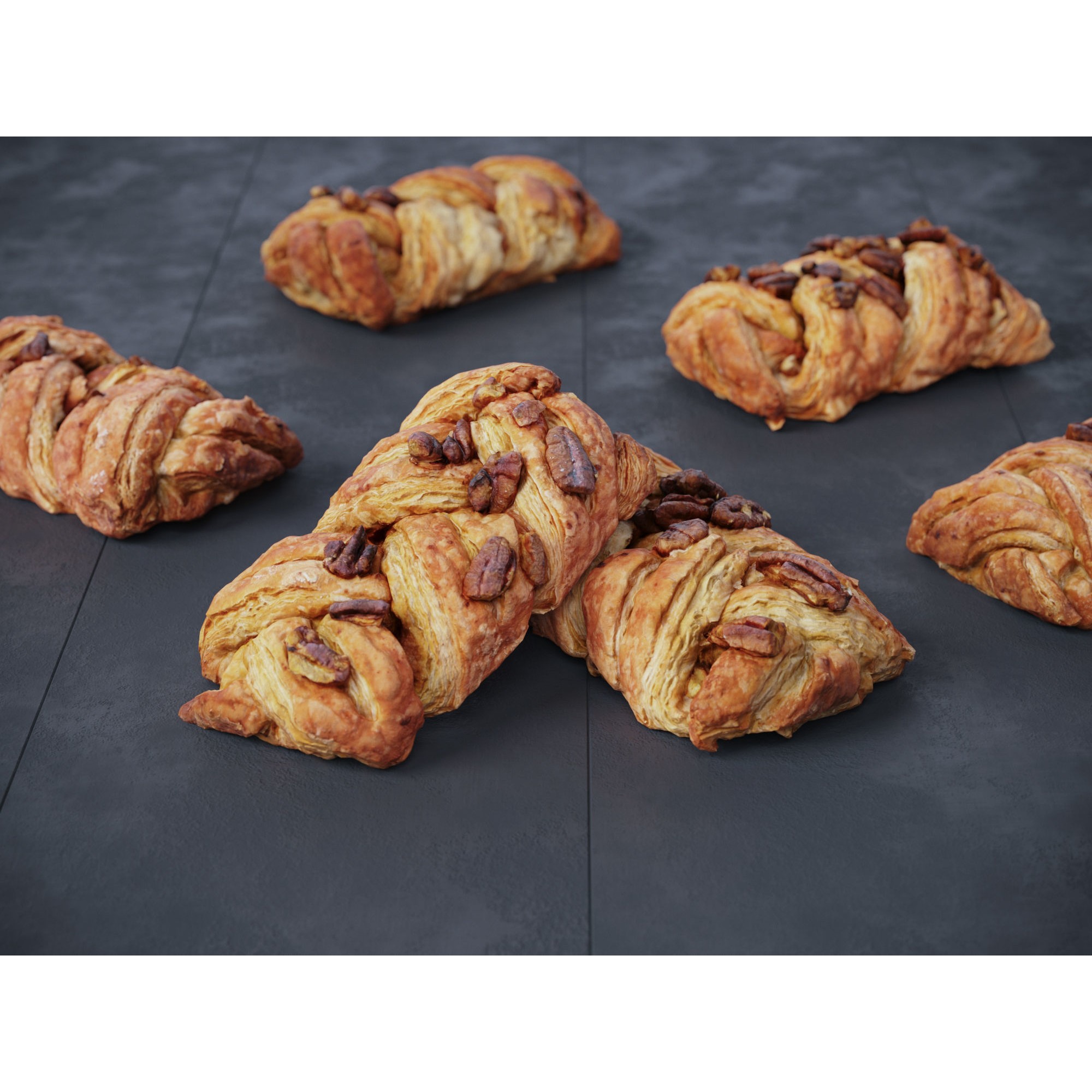 Maple Pecan Plait - Low-Poly Game-Ready 3D Model - View 5