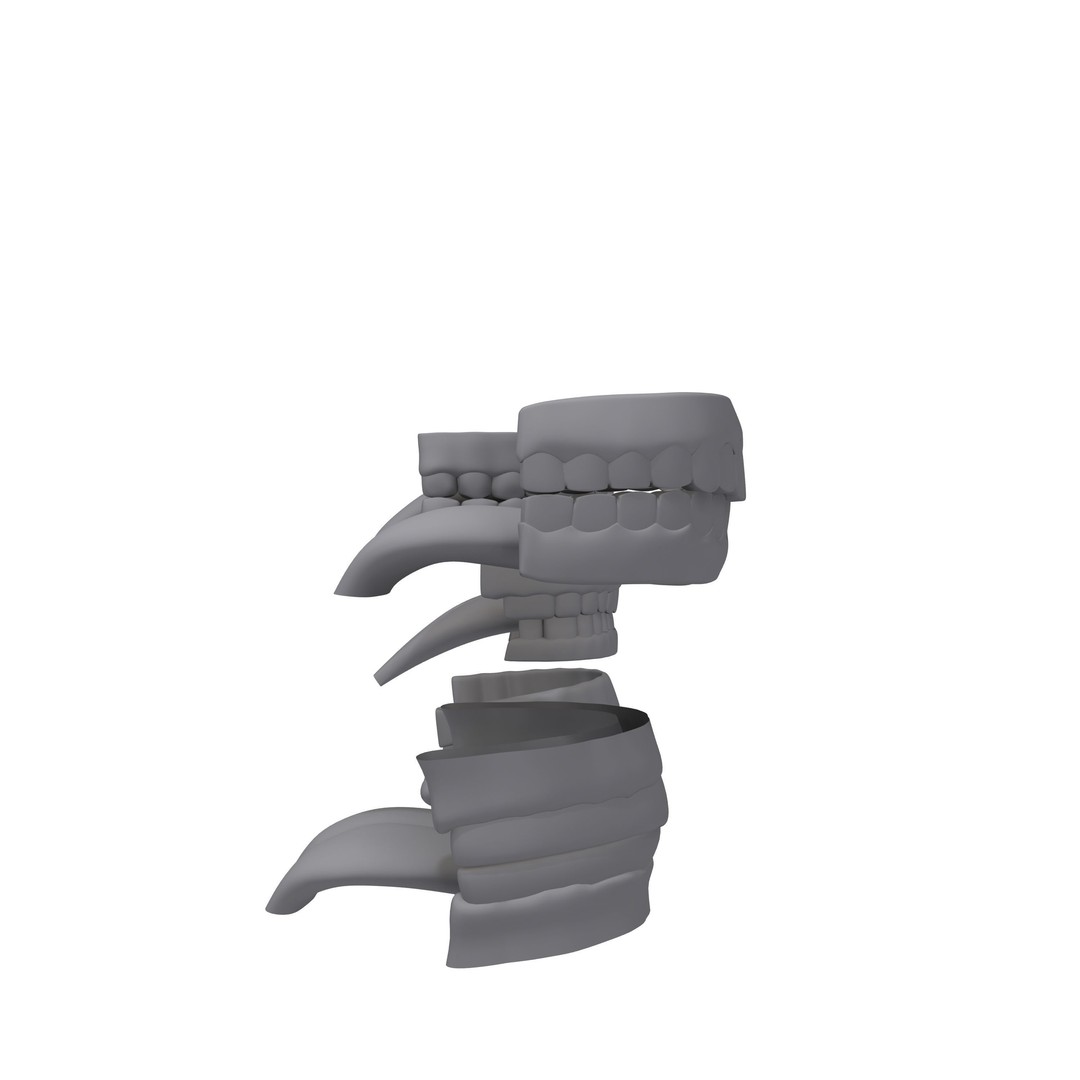 Human Mouth 3D Model – Cartoon Style with PBR Textures, FBX, OBJ - View 13