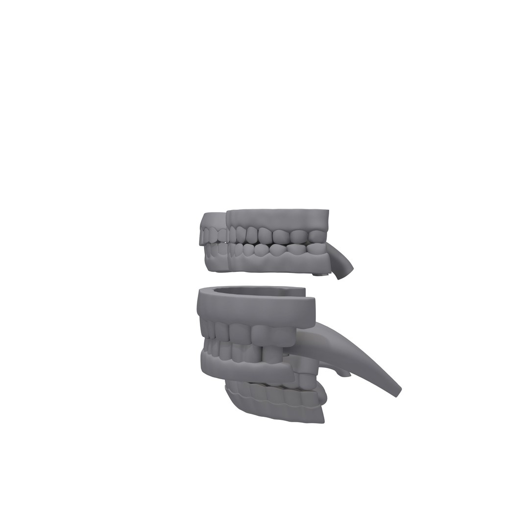 Human Mouth 3D Model – Cartoon Style with PBR Textures, FBX, OBJ - View 15