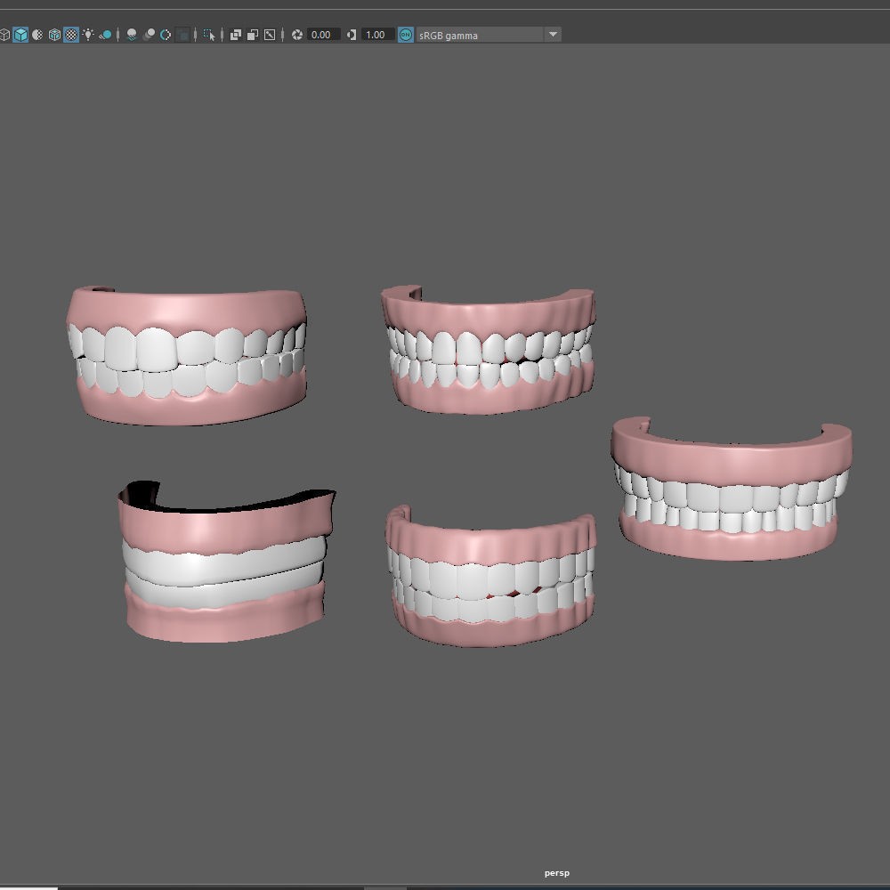 Human Mouth 3D Model – Cartoon Style with PBR Textures, FBX, OBJ - View 17