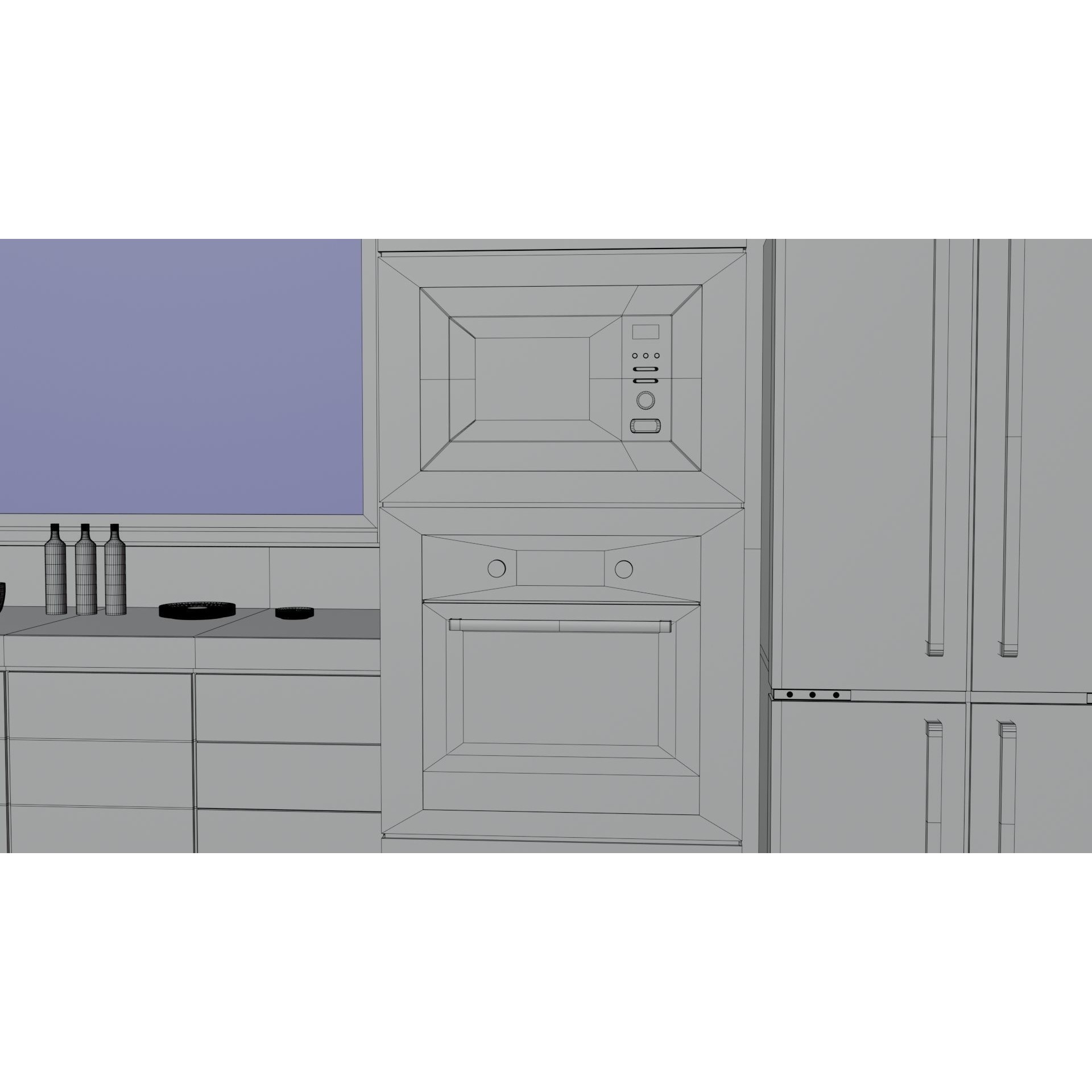 Modern Kitchen Interior - Low-Poly Game-Ready 3D Model