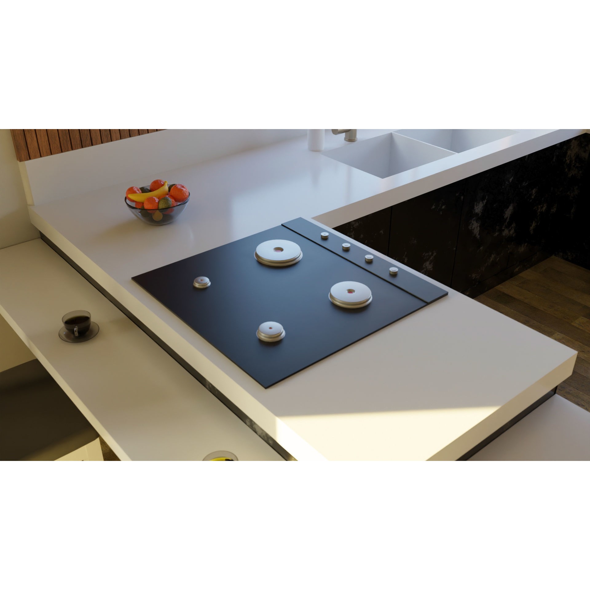 Modern Kitchen Interior - Low-Poly Game-Ready 3D Model - View 13