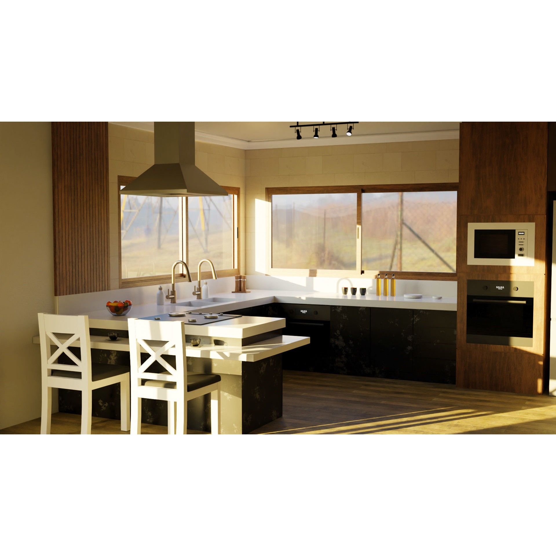 Modern Kitchen Interior - Low-Poly Game-Ready 3D Model - View 18