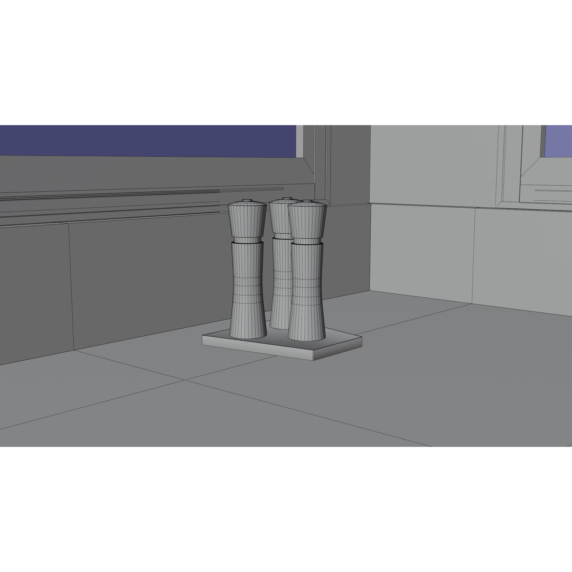 Modern Kitchen Interior - Low-Poly Game-Ready 3D Model - View 24