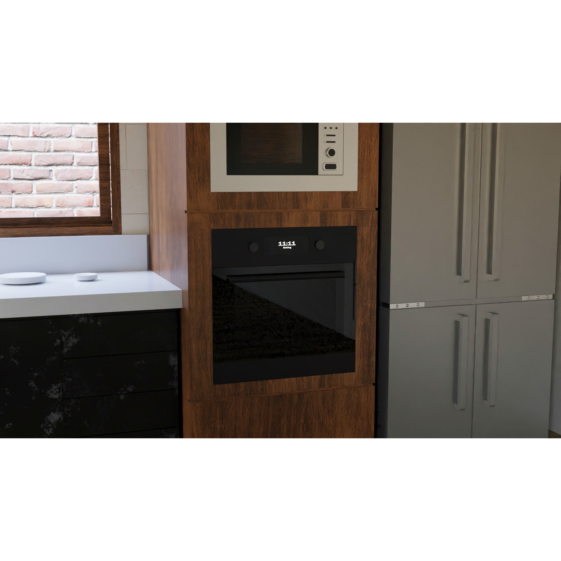 Modern Kitchen Interior - Low-Poly Game-Ready 3D Model - View 7