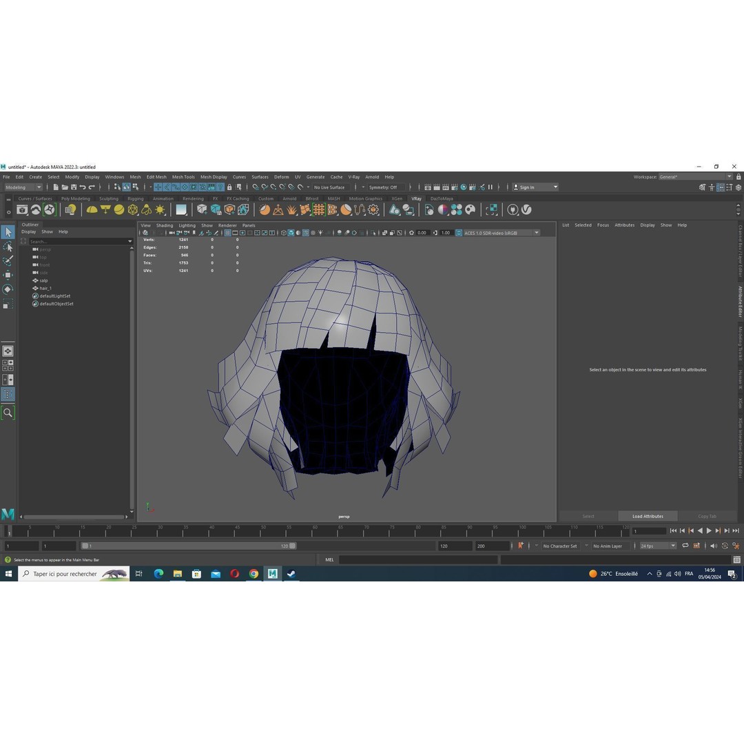 Layered Bob Hair 3D Model – Low Poly Realistic Hair, FBX, PBR - View 15
