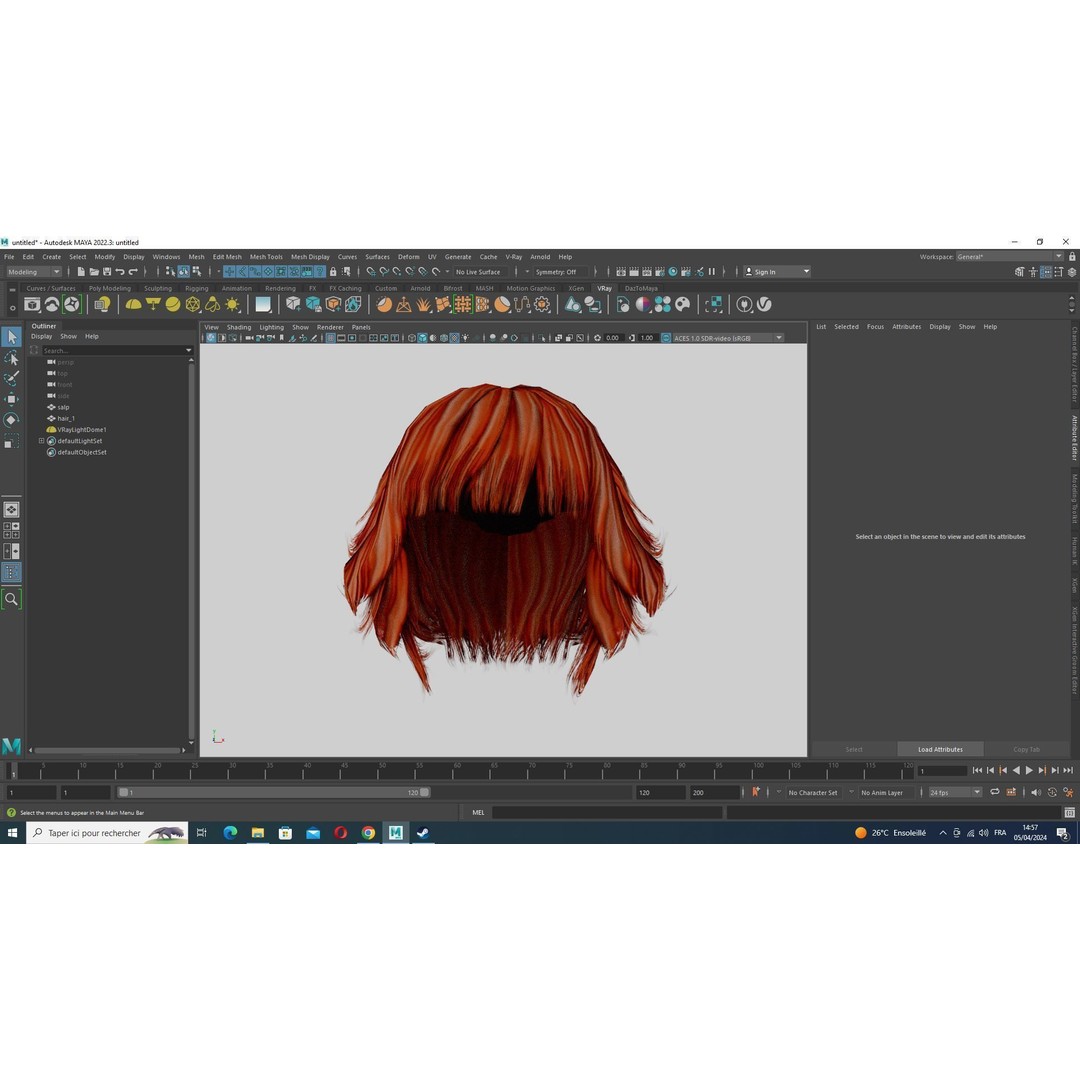 Layered Bob Hair 3D Model – Low Poly Realistic Hair, FBX, PBR - View 17