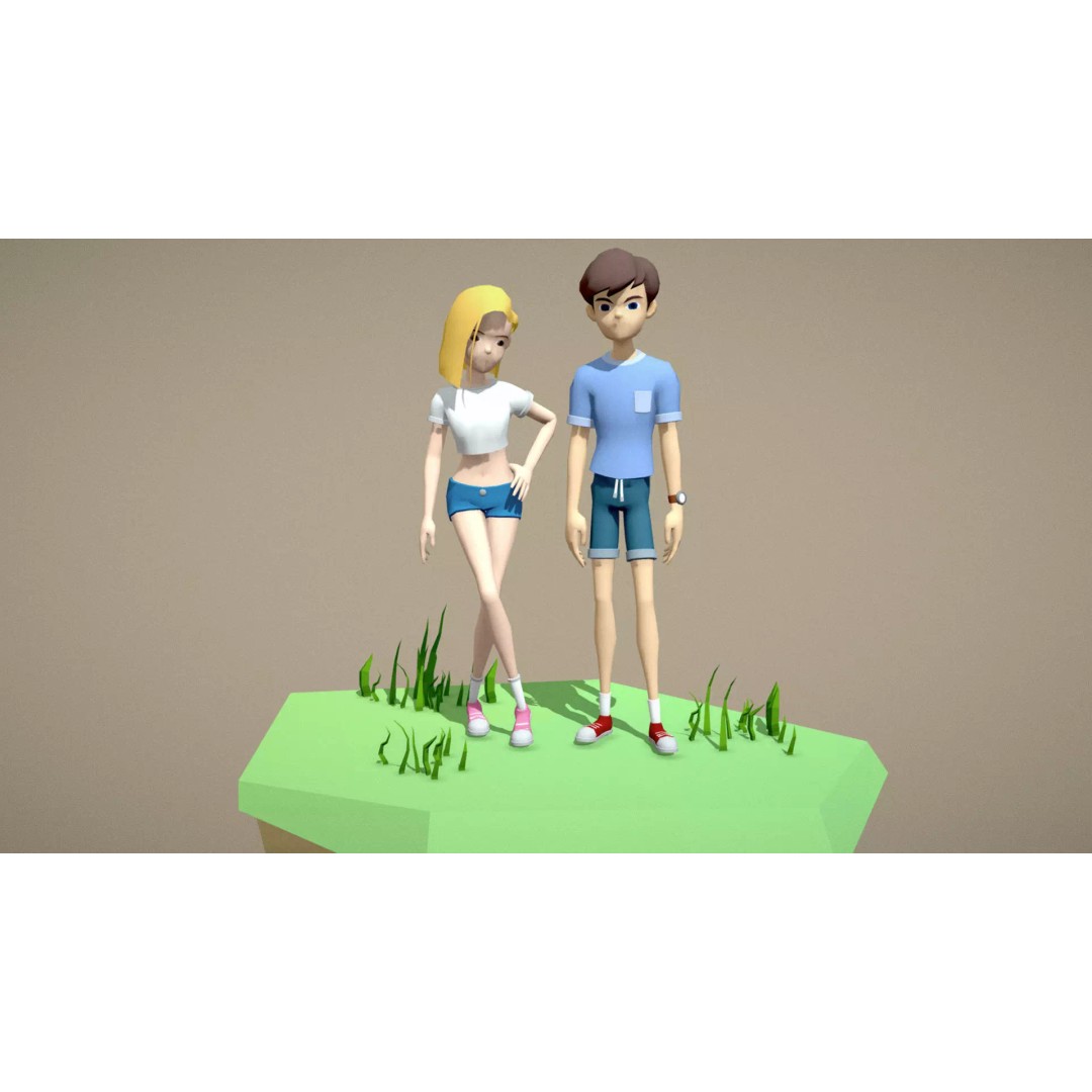 Low-Poly Character Collection 3D Model – Stylized Rigged Characters, FBX - View 3