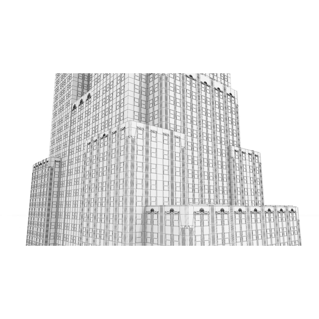 Empire State Building 3D Model – Low Poly Landmark Asset, FBX - View 13