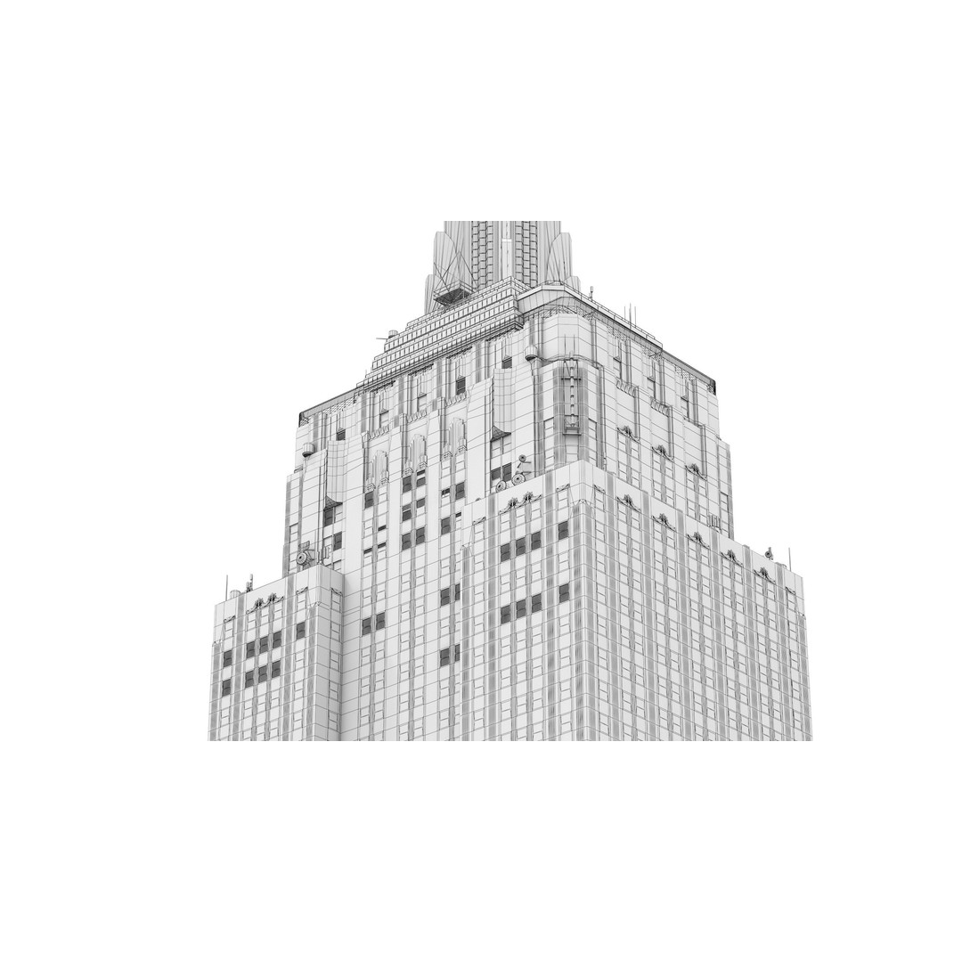 Empire State Building 3D Model – Low Poly Landmark Asset, FBX - View 14