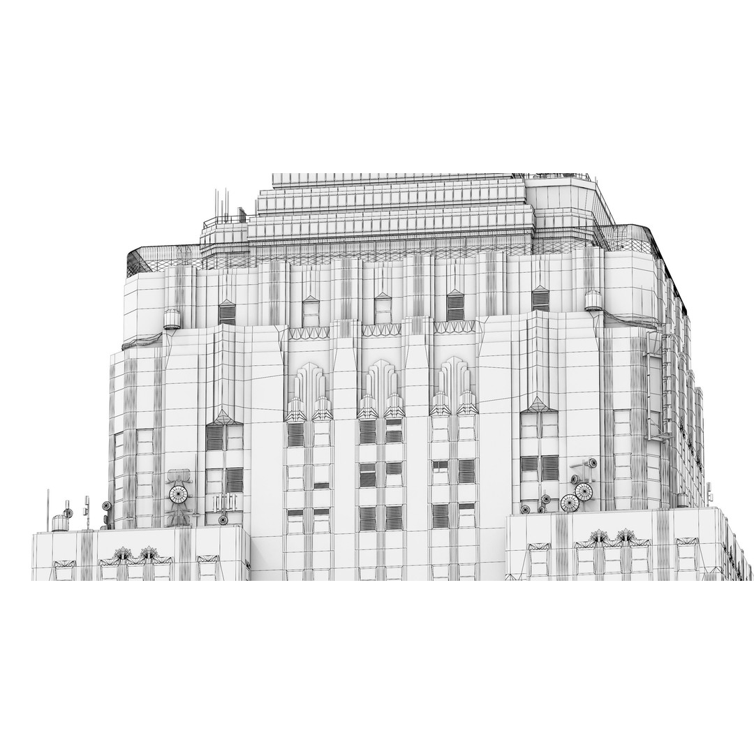 Empire State Building 3D Model – Low Poly Landmark Asset, FBX - View 17