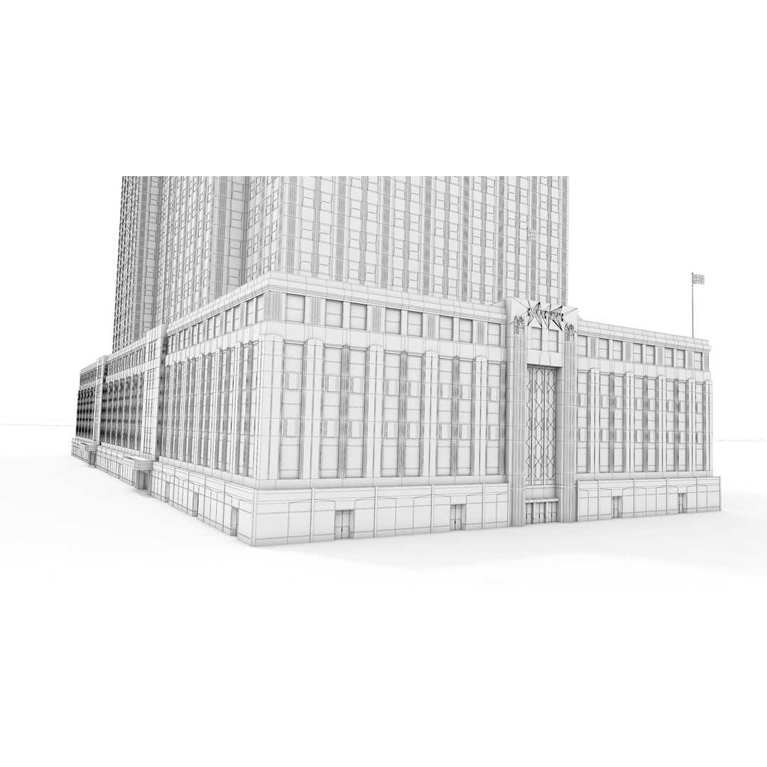 Empire State Building 3D Model – Low Poly Landmark Asset, FBX - View 19