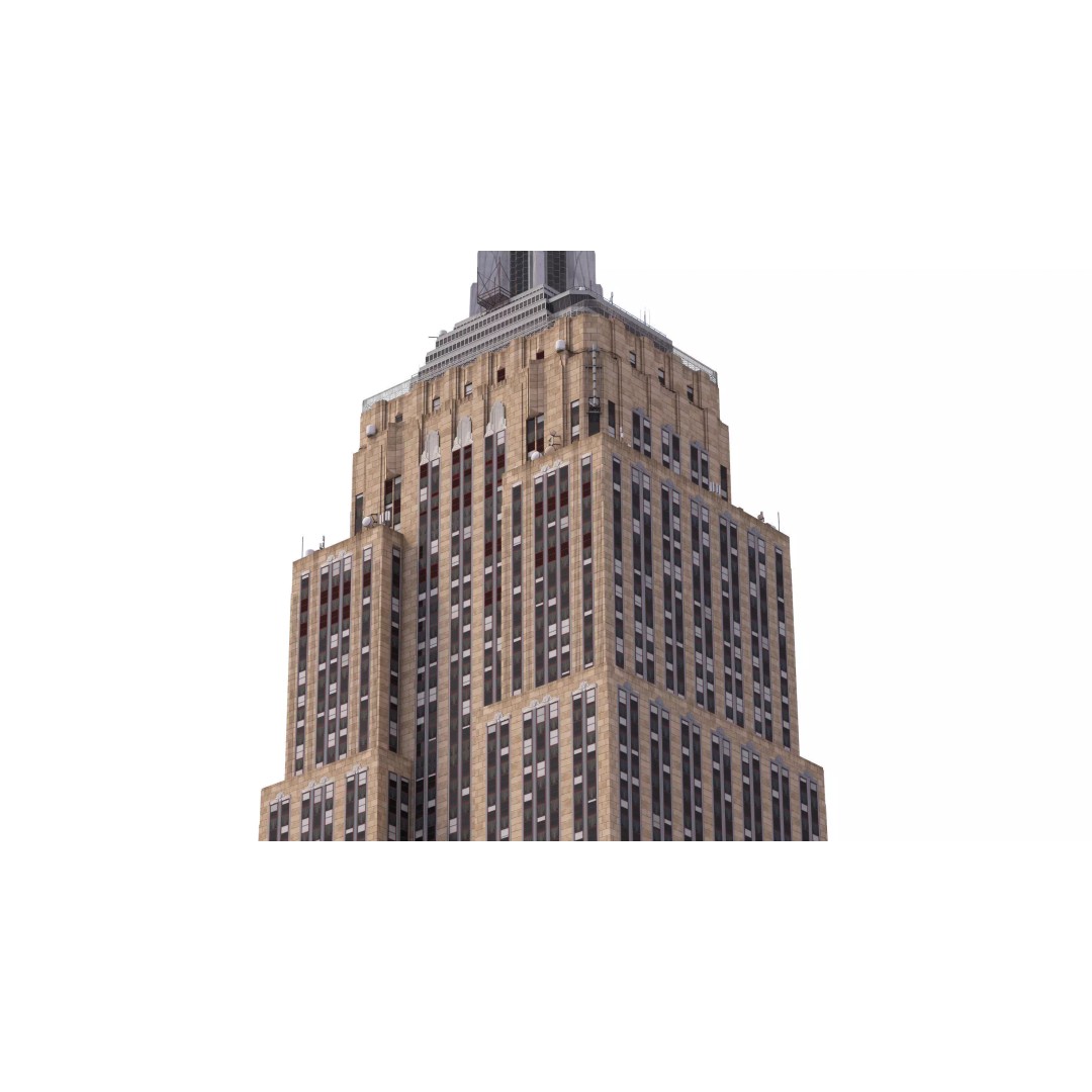 Empire State Building 3D Model – Low Poly Landmark Asset, FBX - View 2