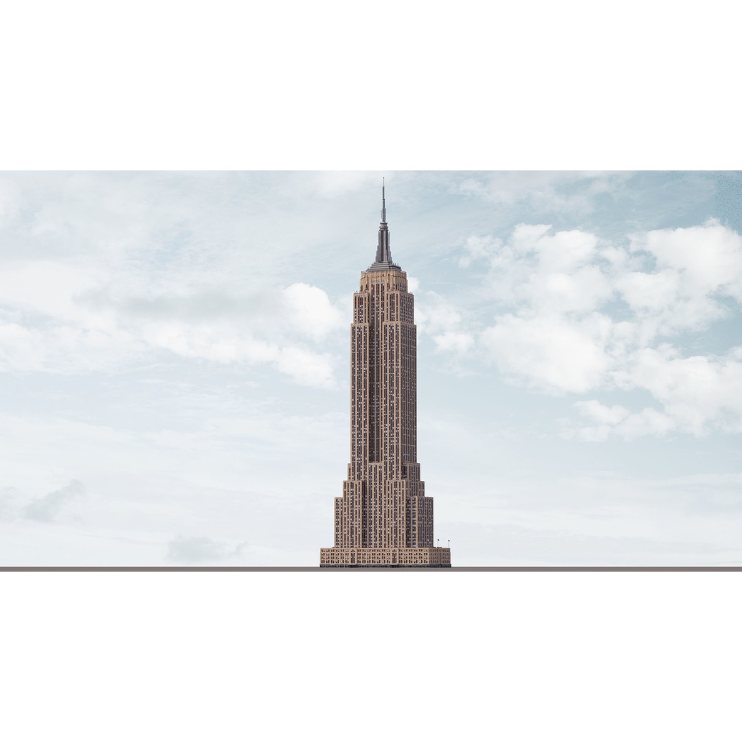 Empire State Building 3D Model – Low Poly Landmark Asset, FBX - View 5