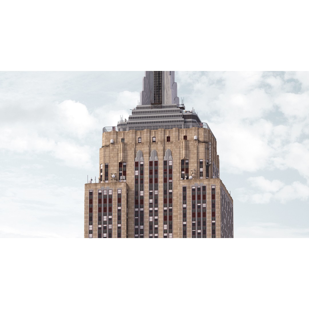 Empire State Building 3D Model – Low Poly Landmark Asset, FBX - View 7