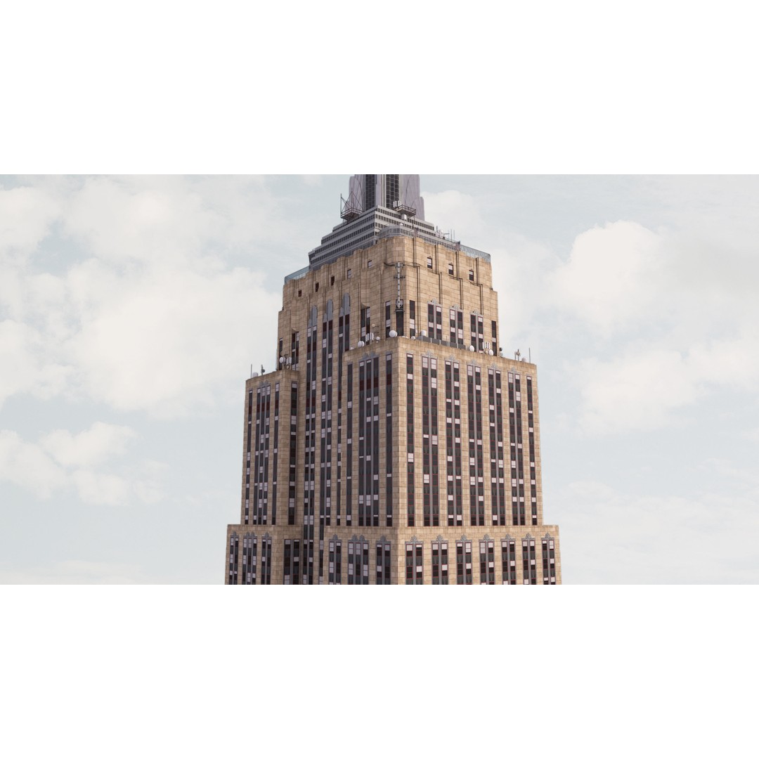 Empire State Building 3D Model – Low Poly Landmark Asset, FBX - View 8