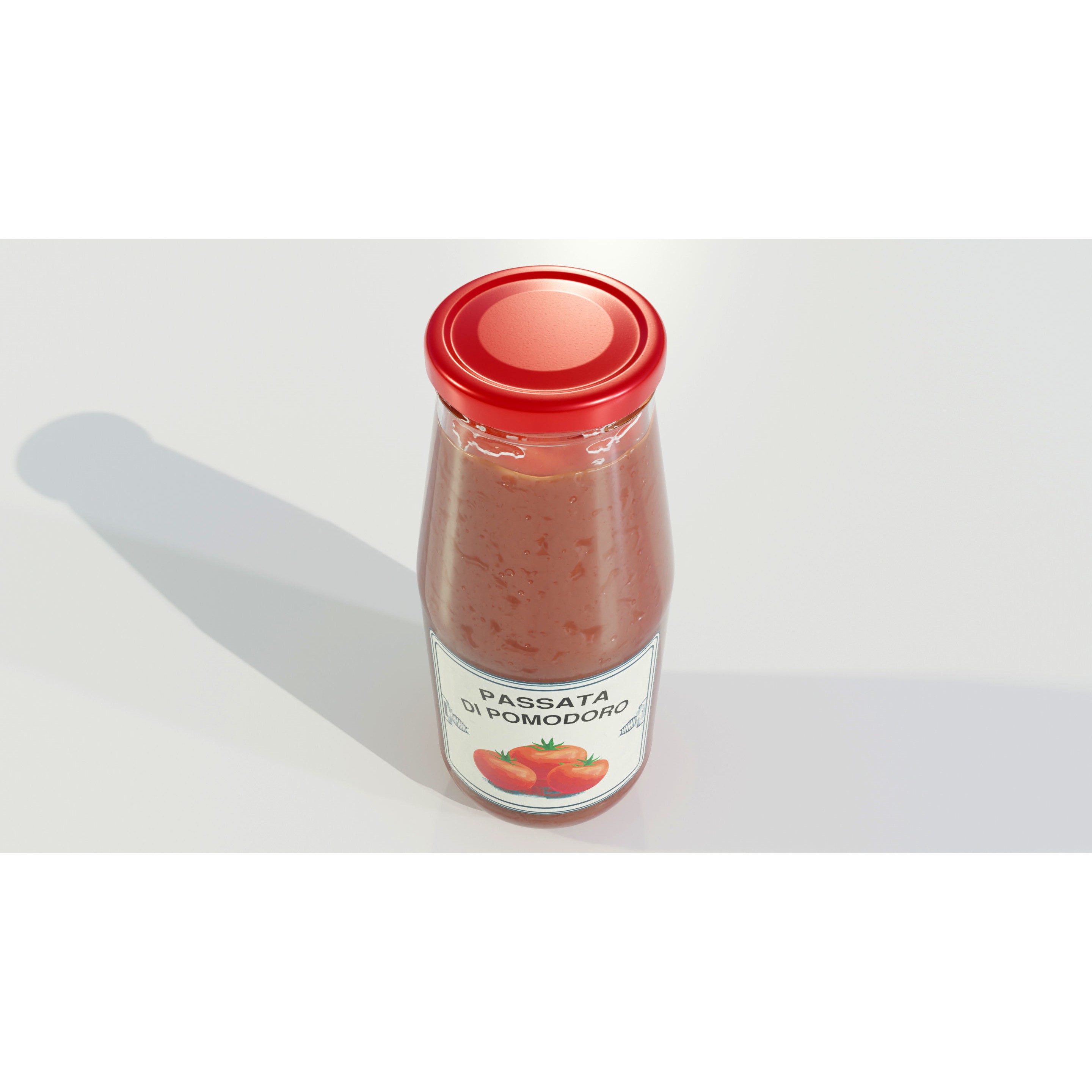 Tomato Sauce Bottle - PBR Game-Ready 3D Model - View 11