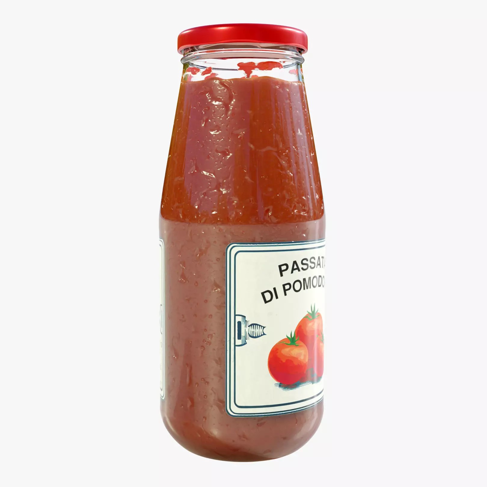 Tomato Sauce Bottle - PBR Game-Ready 3D Model - View 2