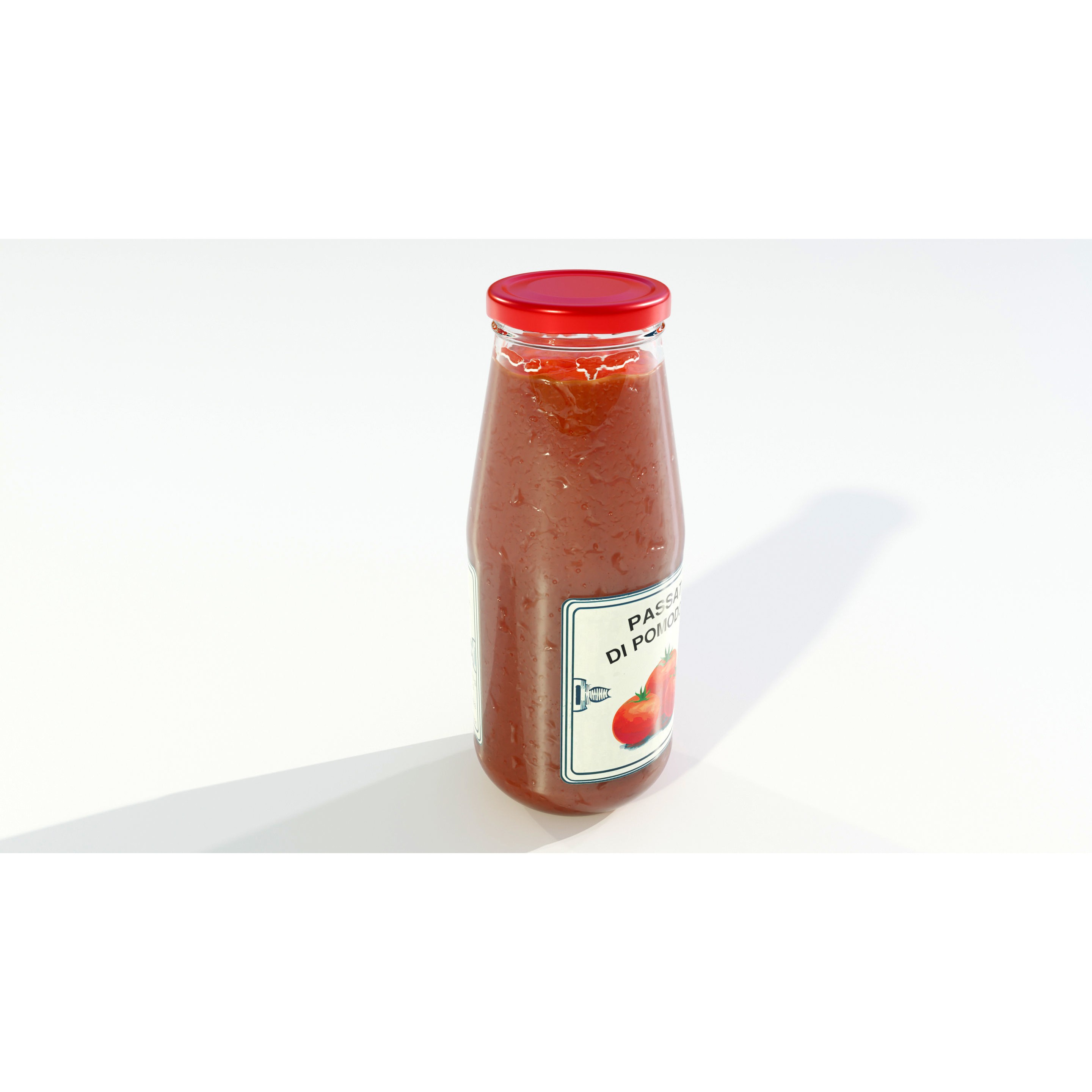 Tomato Sauce Bottle - PBR Game-Ready 3D Model - View 3