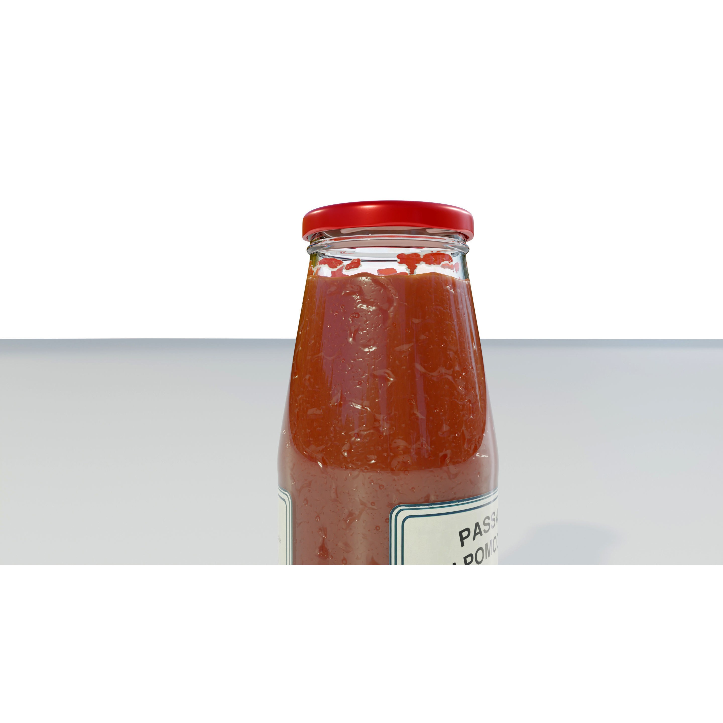 Tomato Sauce Bottle - PBR Game-Ready 3D Model - View 8