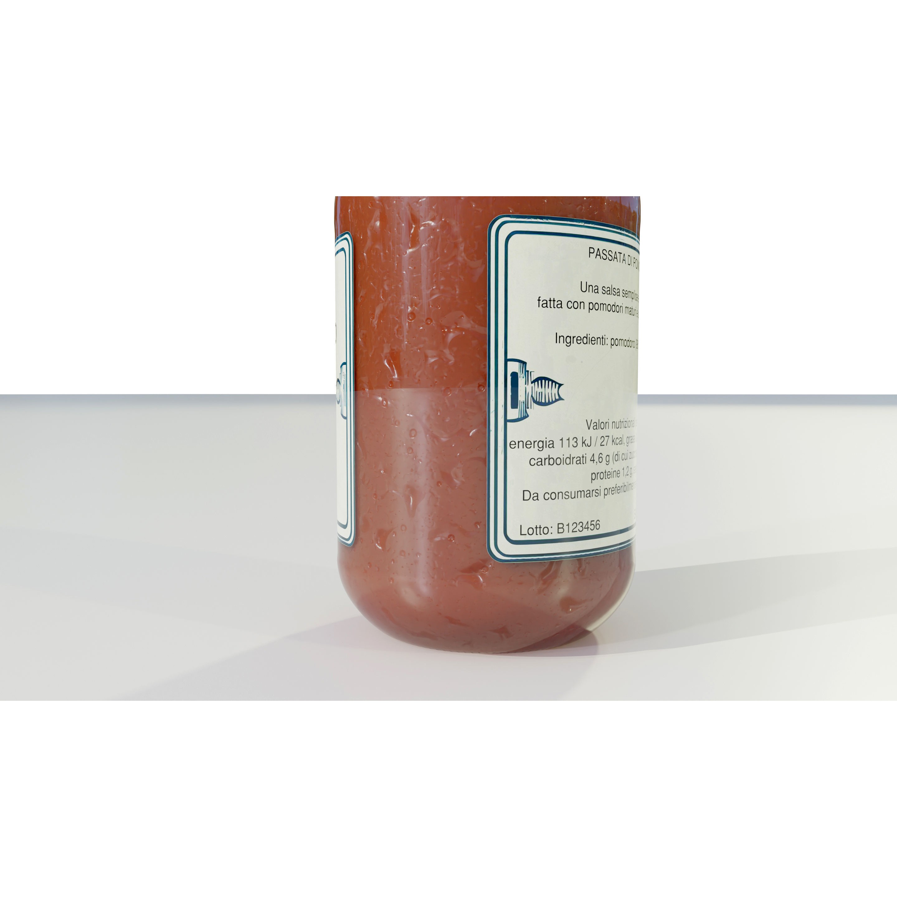 Tomato Sauce Bottle - PBR Game-Ready 3D Model - View 9