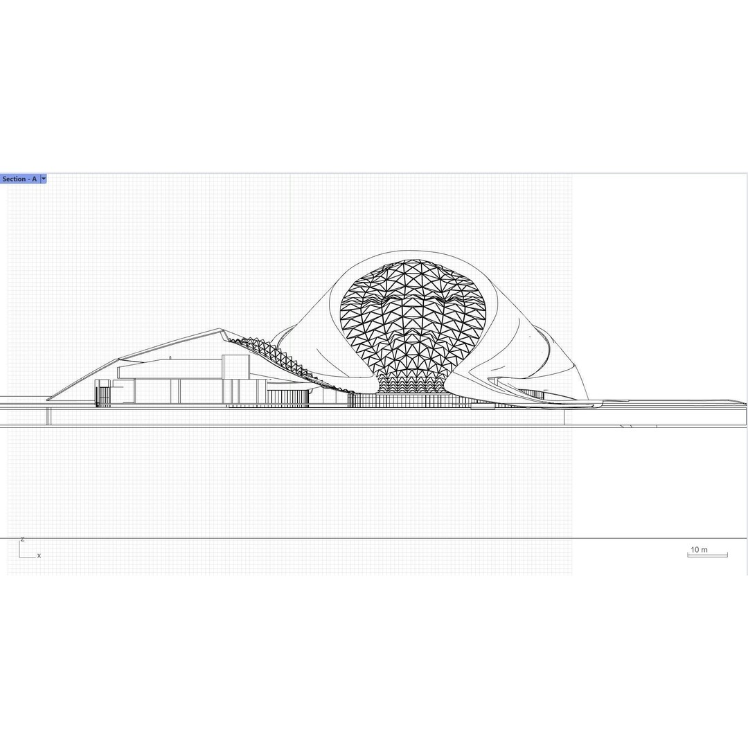 Harbin Opera House 3D Model – Architectural Design, Revit & Rhino Formats - View 13