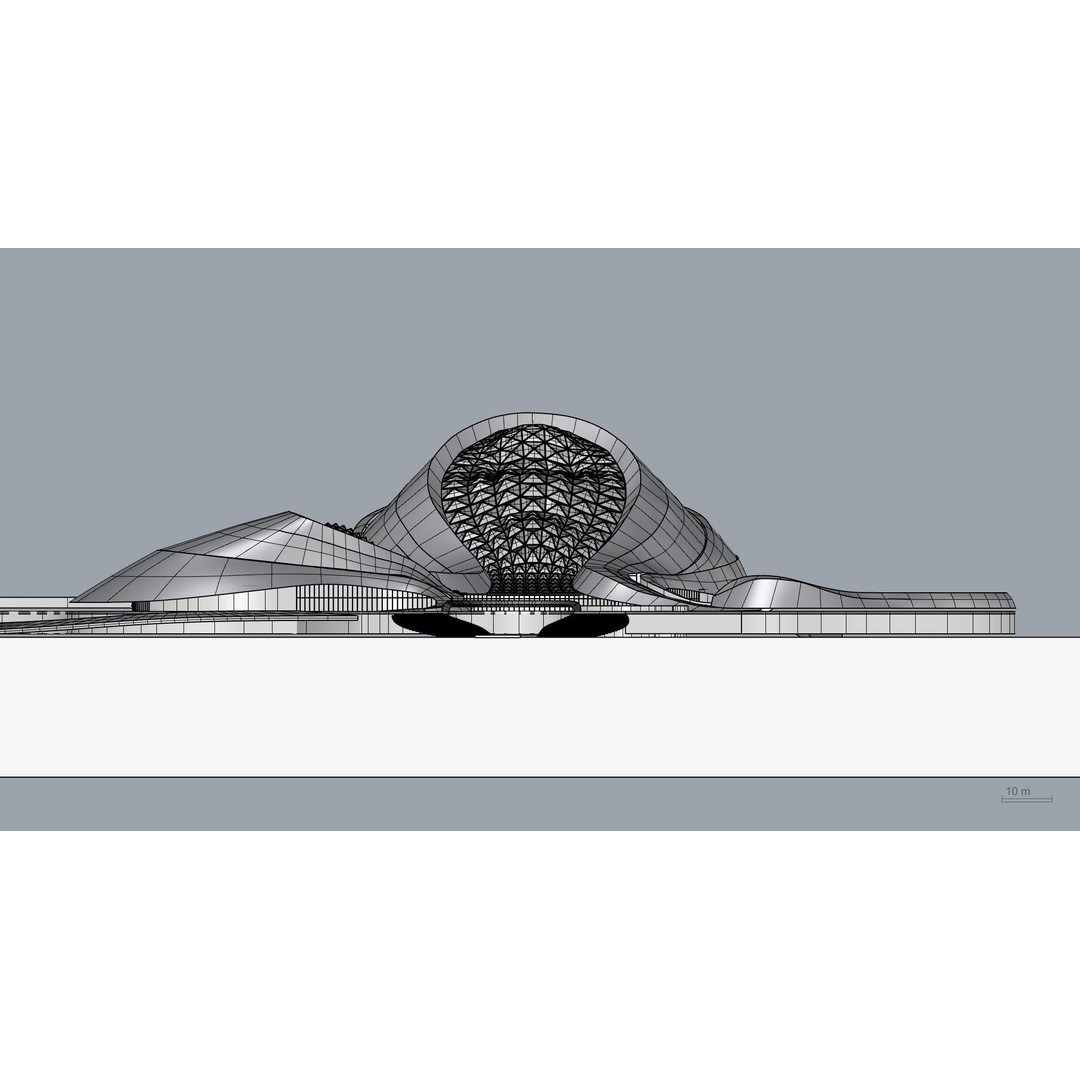 Harbin Opera House 3D Model – Architectural Design, Revit & Rhino Formats - View 20